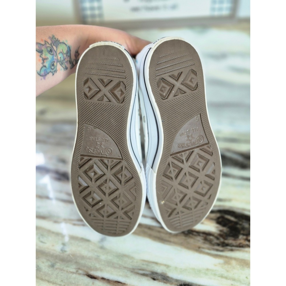 Converse Chuck Taylor All Star Platform White Rainbow Embroidery Women 7 Street - Picture 8 of 11